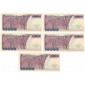 10.000 złotych 1988 - W (5szt)