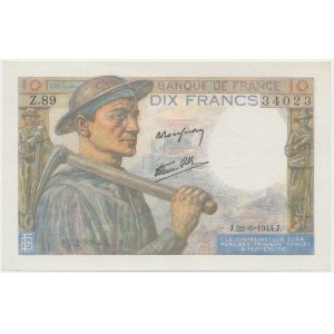 France, 10 Francs 1944