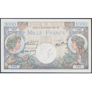 Francja, 1.000 Francs 1940
