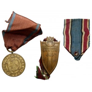 Odznaka Grunwaldzka, Medal za Odrę, Nysę... + wcześniejsza wstążka