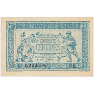 France, Army Treasury 50 Centimes (1917)