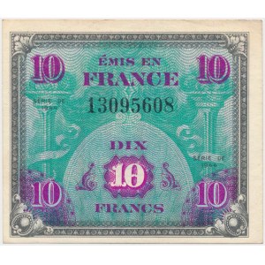 France, Allied Occupation WWII, 10 Francs 1944