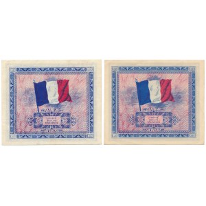 France, Allied Occupation WWII, 5 & 10 Francs 1944 (2pcs)