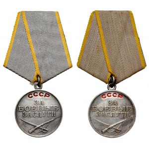 ZSRR, Medale za Zasługi bojowe (2szt)