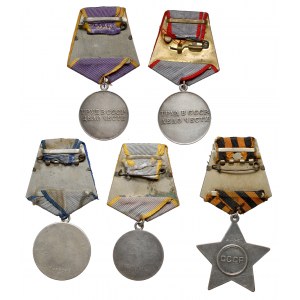 ZSRR - zestaw odznaczeń i medali (5szt)