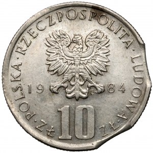 Destrukt 10 złotych 1984 Prus - 2x końcówka blachy