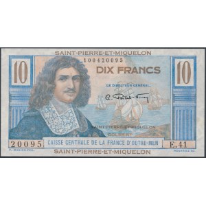 Saint-Pierre & Miquelon, 10 Francs (1950-60)