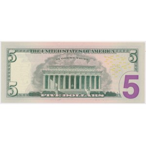 United States, 5 Dollars 2017 - radar number - 53333335