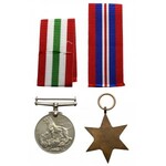 PSZnZ, Gwiazda za Włochy i Medal za II Wojnę Światową (2szt)