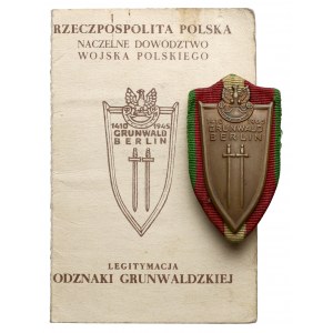 PRL, Odznaka Grunwaldzka + legitymacja