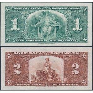 Canada, 1 & 2 Dollars 1937 (2pcs)