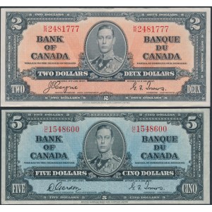 Kanada, 2 i 5 Dollars 1937 (2szt)