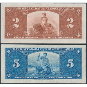 Kanada, 2 i 5 Dollars 1937 (2szt)