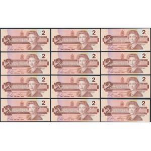 Kanada, 2 Dollars 1986 - kolejne numery (12szt)