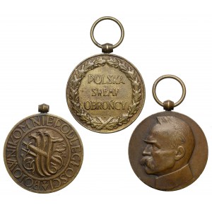 Medal Niepodległości, X-lecia i za Wojnę 1918-1921 (3szt)