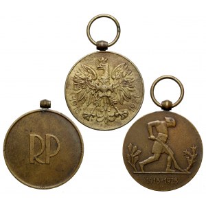 Medal Niepodległości, X-lecia i za Wojnę 1918-1921 (3szt)