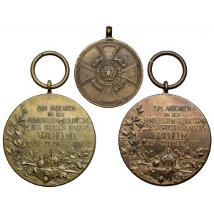 Niemcy, Prusy - zestaw medali (3szt)