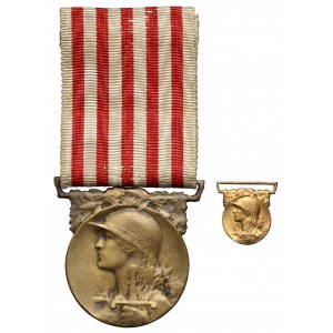 Francja, Medal za Wielką Wojnę 1914-1918 - z miniaturką