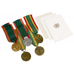 PRL / III RP, Polski Związek Łowiecki, zestaw medali (5szt)