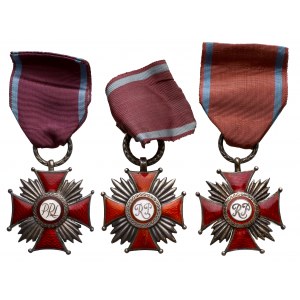PRL, Srebrny Krzyż Zasługi - zestaw (3szt)