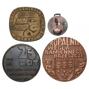 Tematyka przemysłu PRL'u - zestaw medali (4szt)