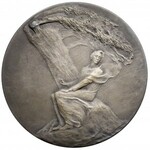 Medal, Fryderyk Chopin 1809-1849 - SREBRO - stan IDEALNY - w PUDEŁKU z epoki