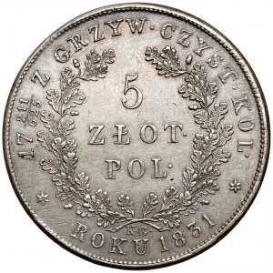 Powstanie Listopadowe, 5 złotych 1831 KG