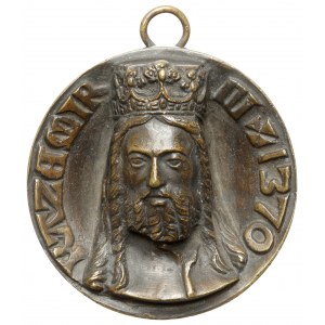 Medalion, Kazimierz III Wielki - XIX w. - efektowny