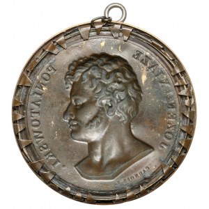 Medalion - Książę Józef Poniatowski - znakomity, złocony, w oprawie za szkiełkiem