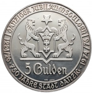 Medal, 750-lecie Gdańska / 5 guldenów 1975