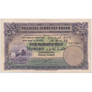 Palestine, 500 Mils 1939