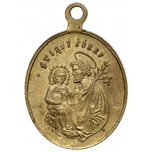 Medalik religijny - Św. Józef / Niepokalane Serce N. P. Maryi - XIX/XX wiek