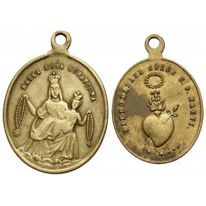 Medaliki religijne - Św. Józef i Św. Dominik - XIX/XX wiek, zestaw (2szt)
