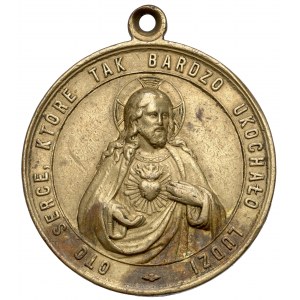 Medalik religijny, Najświętsze Serce Jezusowe - XIX/XX wiek - duży