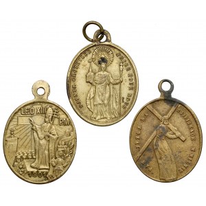 Medaliki religijne - XIX/XX wiek, zestaw (3szt)