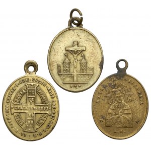 Medaliki religijne - XIX/XX wiek, zestaw (3szt)