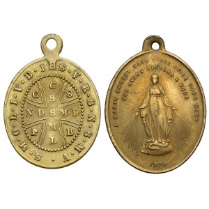 Religious medals, France - 19th / 20th century (2pcs)