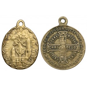 Medaliki religijne - XIX / XX wiek, zestaw (2szt)