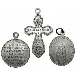 Medaliki religijne i krzyżyk - XIX / XX wiek, zestaw (3szt)