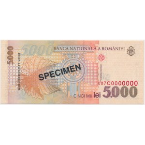 Romania, 5.000 Lei 1998 SPECIMEN