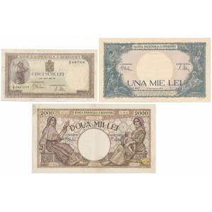 Romania, 500, 1.000 i 2.000 Lei 1941 (3pcs)