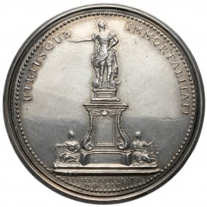Francja, Medal Stanisław Leszczyński, Nancy 1755 - SREBRO - b.rzadki