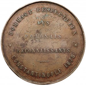 Medal, Charles Ritter / Hommage Respectueux des Polonais Reconnaissants, Konstantynopol 1870