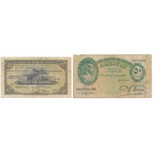 Egipt, 25 i 50 Piastres 1941 (2szt)