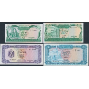 Libia, zestaw banknotów z lat 1972-81 (4szt)