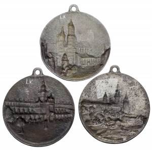 Medaliony Zabytki Krakowa - Kościół Mariacki, Sukiennice i Wawel (3szt)