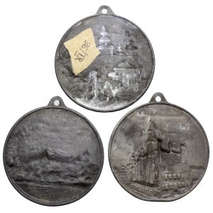 Medaliony Zabytki Poznania - Ratusz, Zamek i Katedra (3szt)