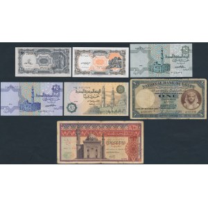 Egipt, zestaw banknotów (7szt)