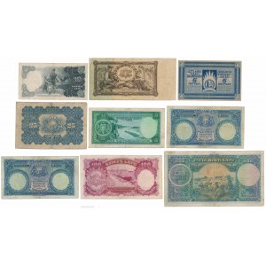 Łotwa, zestaw banknotów (9szt)