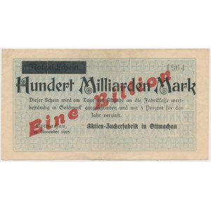 Ottmachau (Otmuchów), 1.000 mld mk PRZEDRUK na 1 bln mk 1923